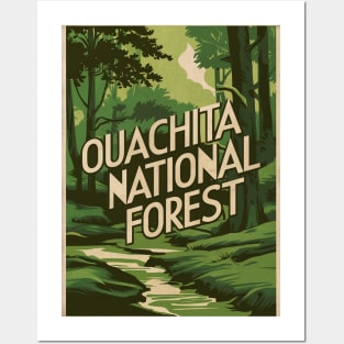 Ouachita National Forest Vintage Travel Poster Posters and Art